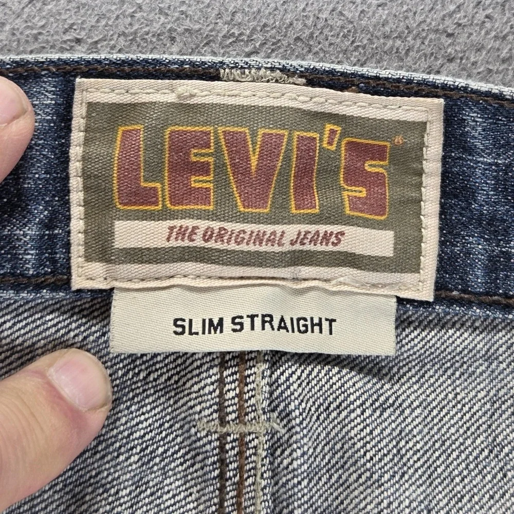 Vintage‎ Levis Engineered Jeans Mens 30x30 Blue Whiskers Honeycomb Slim Straight